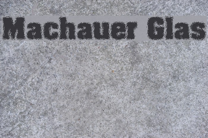 Machauer Glas Font examples