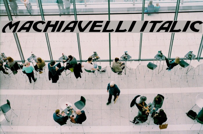 Machiavelli Italic Font examples