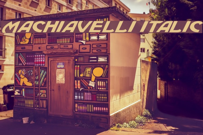 Machiavelli Italic Font examples
