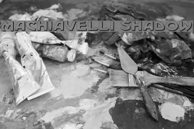 Machiavelli Shadow Fonte examples
