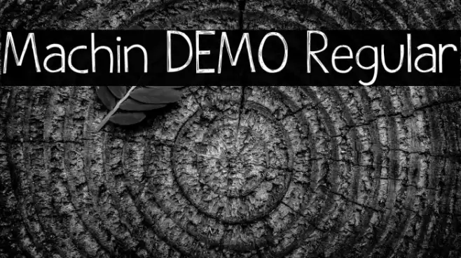 Machin DEMO Regular Font examples
