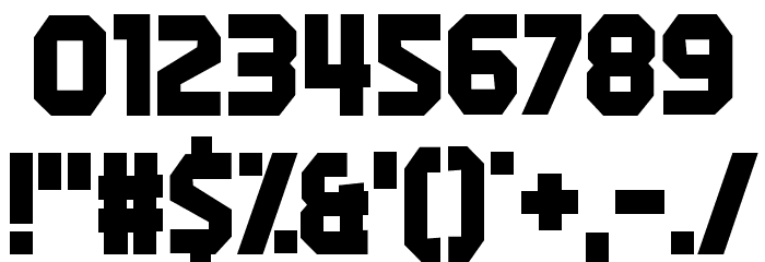 Machine Gunk Font OTHER CHARS