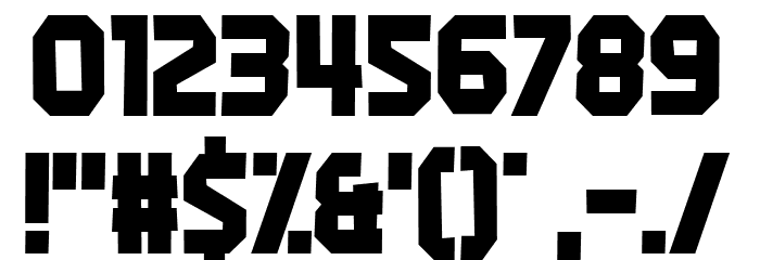 Machine Gunk Font OTHER CHARS