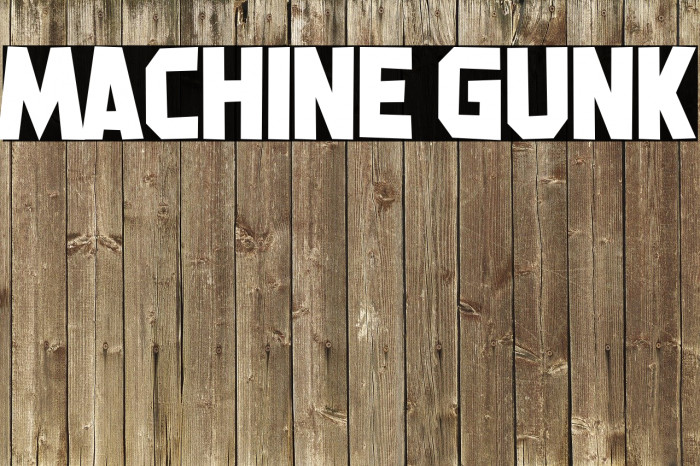 Machine Gunk Font examples