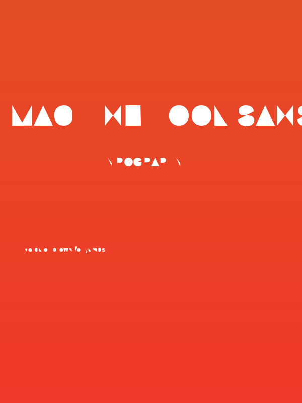 Machine Tool SanSerif Poster