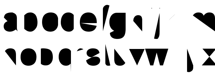 Machine Tool SanSerif Font LOWERCASE