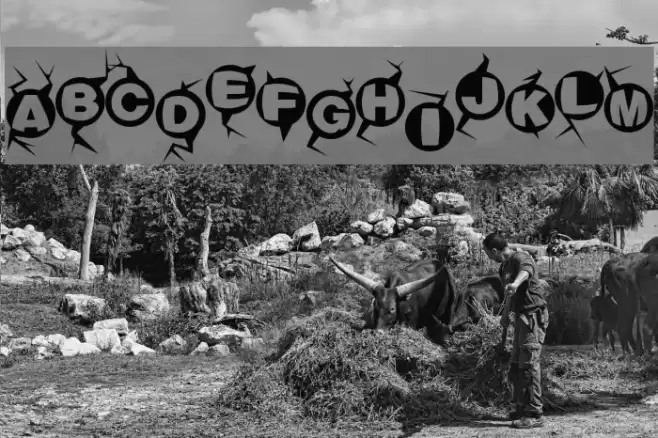 Machine-gun フォント examples