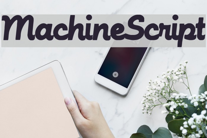 MachineScript Font examples