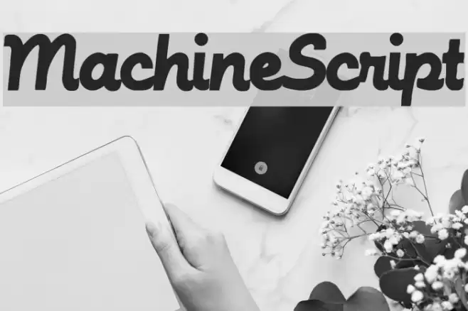 MachineScript Font examples