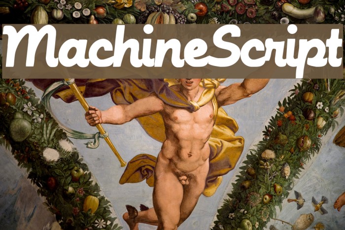 MachineScript Font examples