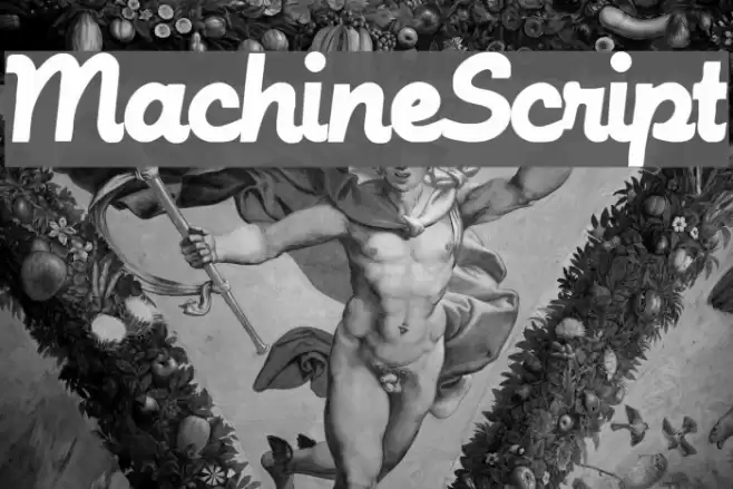 MachineScript Font examples