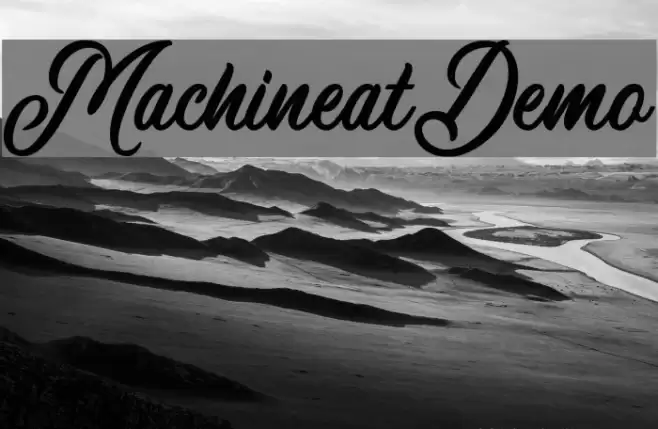 MachineatDemo Font examples