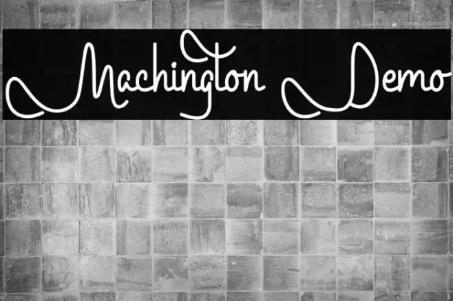 Machington Demo Font examples