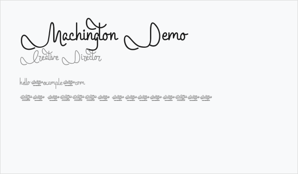 Machington Demo Business Card