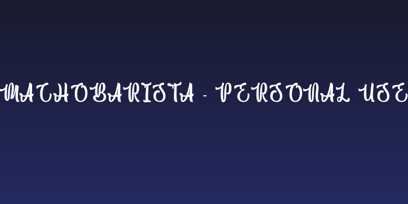 Macho Barista - Personal Use Social Header