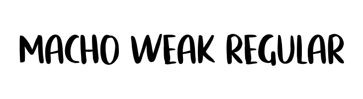 Macho Weak Regular  Fuentes Gratis Descargar