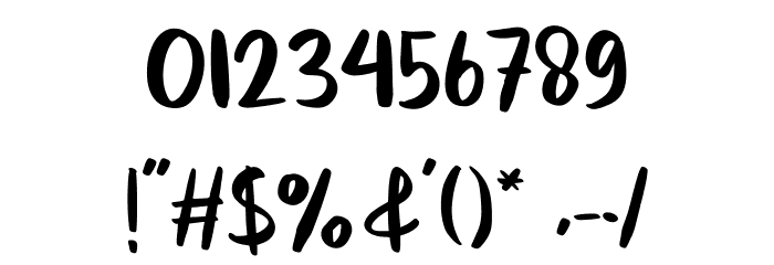 Macho Weak Regular Font OTHER CHARS