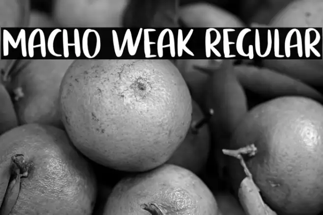 Macho Weak Regular Example 2