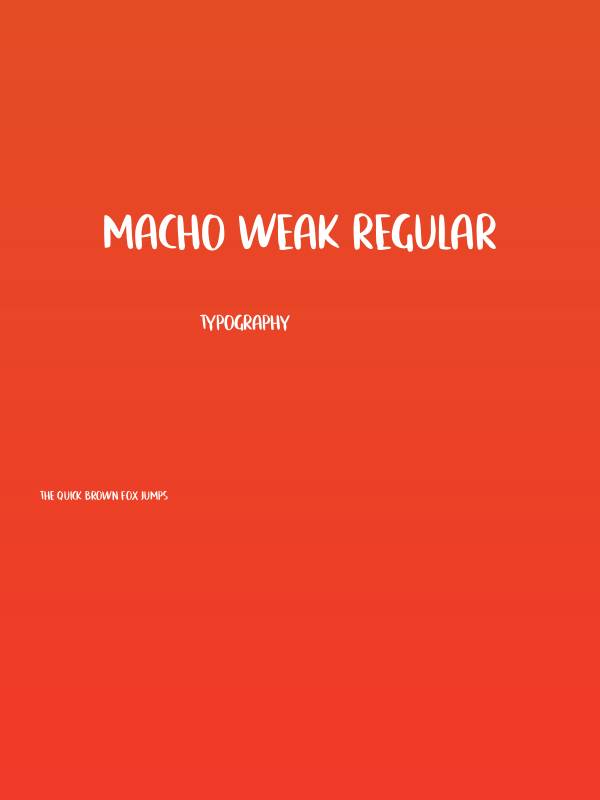 Macho Weak Regular Poster