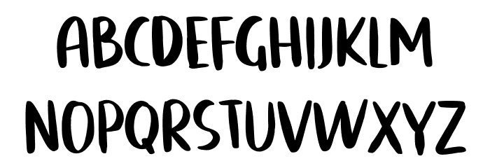 Macho Weak Regular Font LOWERCASE