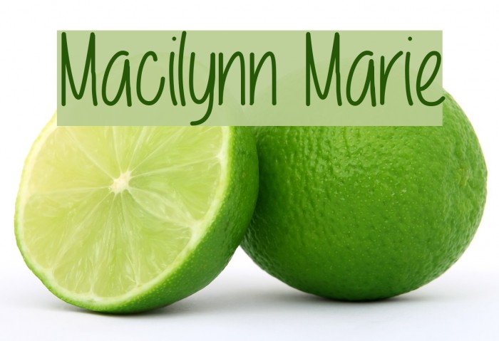 Macilynn Marie Font examples