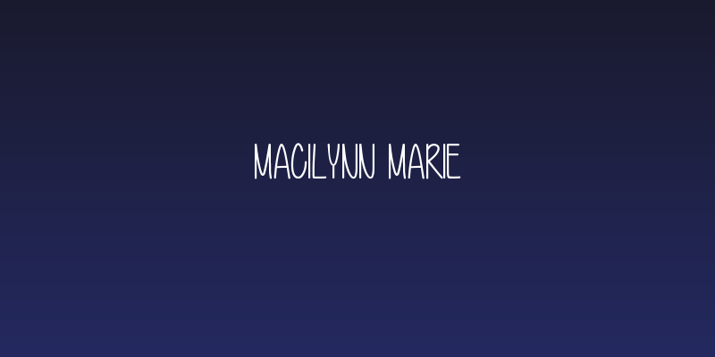 Macilynn Marie Social Header
