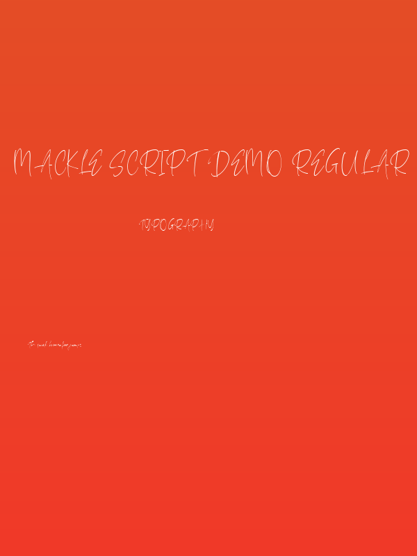 Mackle Script DEMO Regular Poster