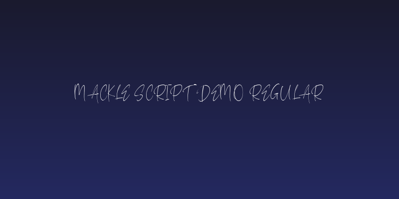Mackle Script DEMO Regular Social Header