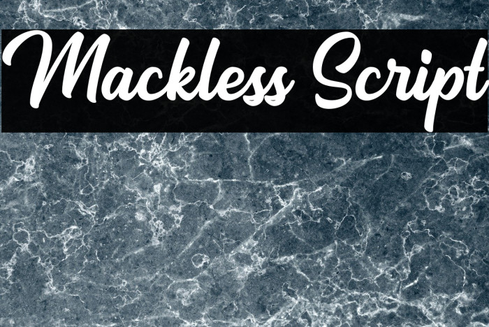 Mackless Script Font examples
