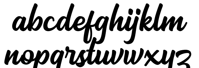Mackless Script Font LOWERCASE