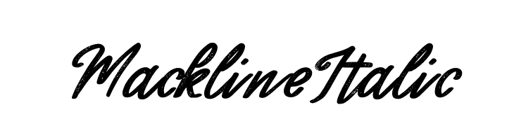 Mackline Italic  Скачать бесплатные шрифты