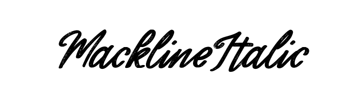 Mackline Italic  フリーフォントのダウンロード
