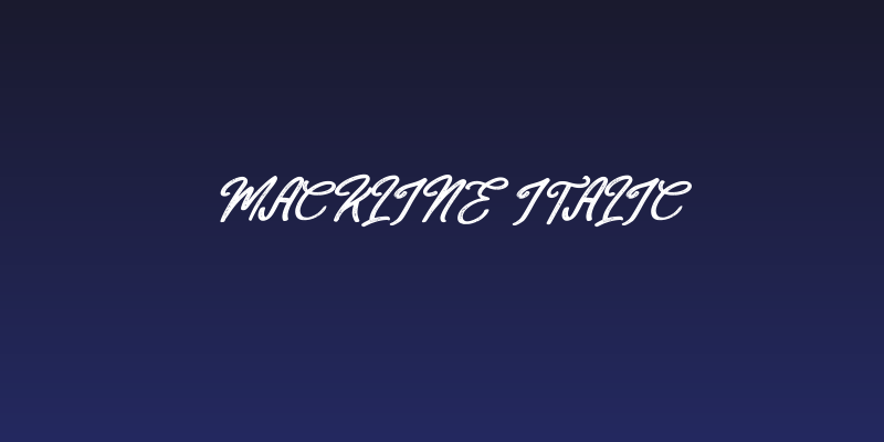 Mackline Italic Social Header