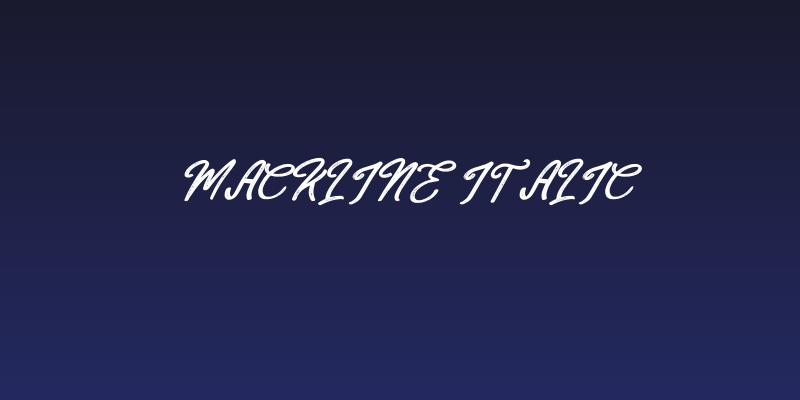 Mackline Italic Social Header