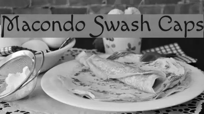 Macondo Swash Caps Font examples