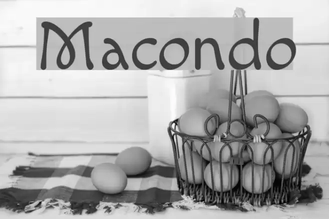 Macondo Font examples
