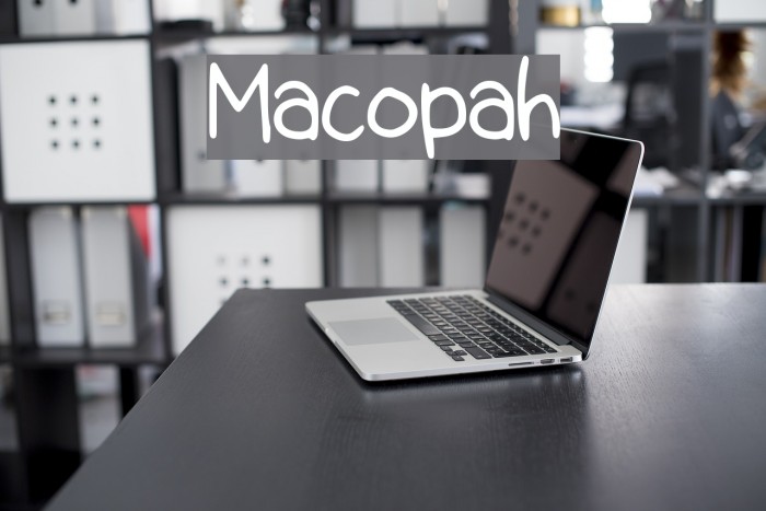Macopah Font examples