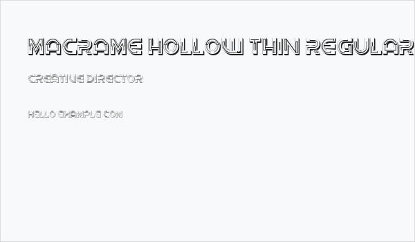 Macrame Hollow Thin Regular Business Card