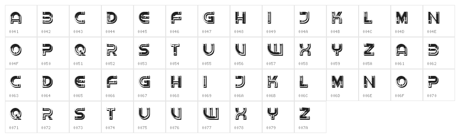 Macrame Regular Character Map