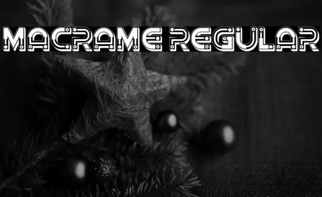 Macrame Regular Font examples