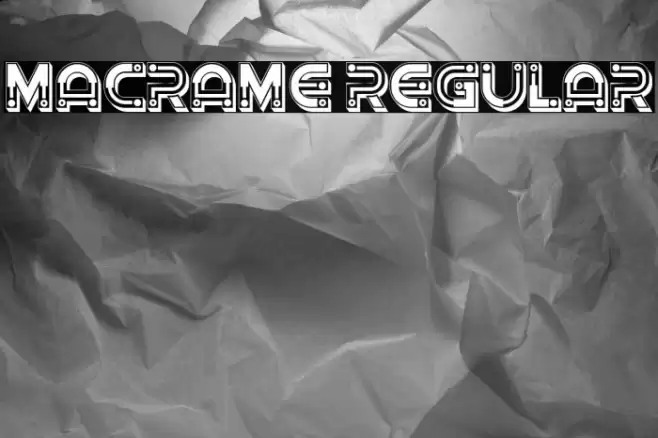 Macrame Regular Font examples