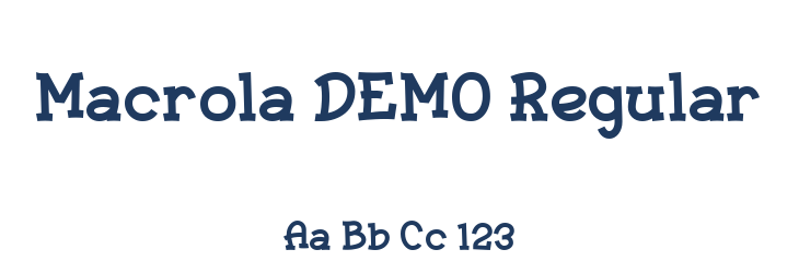 Macrola DEMO Regular Font Preview