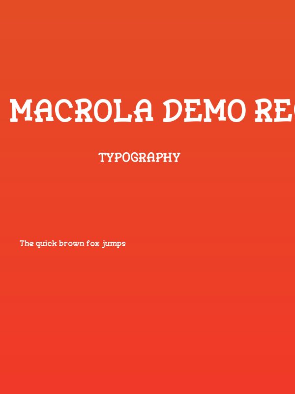 Macrola DEMO Regular Poster