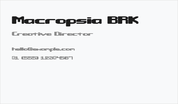 Macropsia BRK Business Card