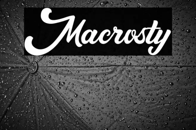 Macrosty Font examples