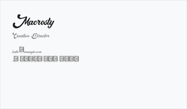 Macrosty Business Card