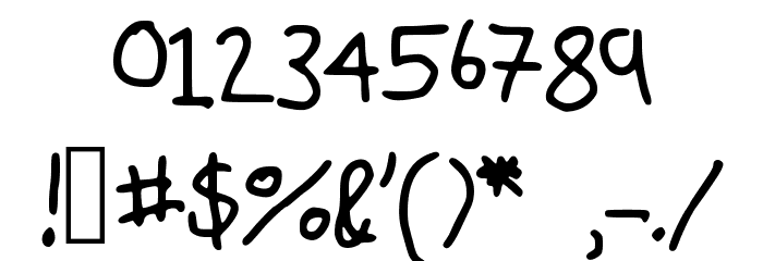 Macshandwriting Font OTHER CHARS