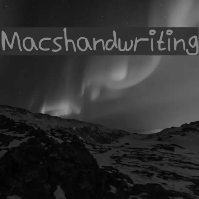 Macshandwriting Example 2