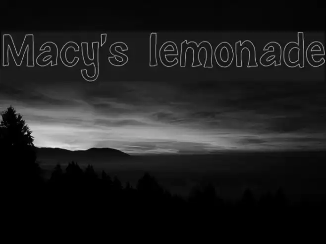 Macy's lemonade Example 1