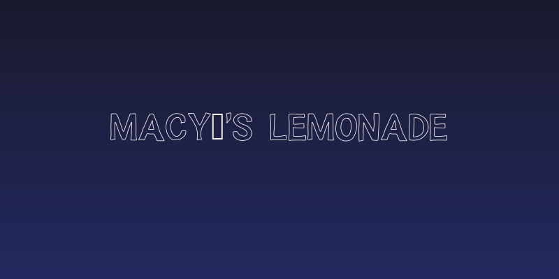 Macy's lemonade Social Header
